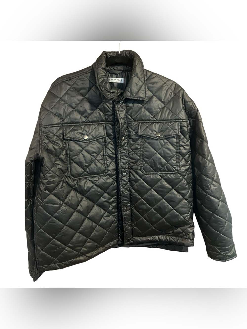 Quilted Black Lightweight Shirt Jacket - Women's